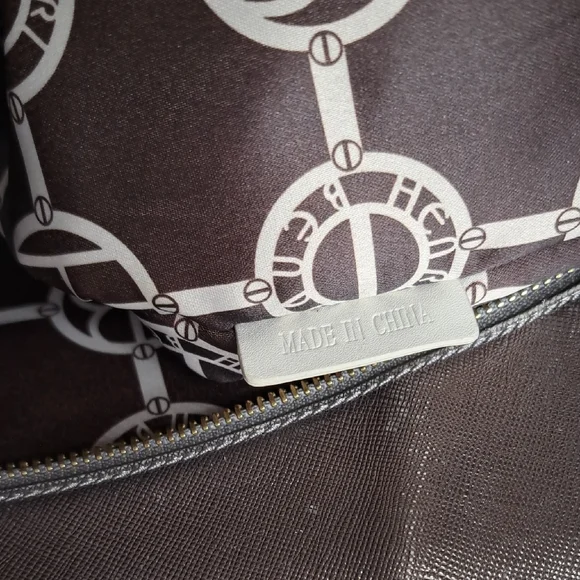 HENRI BENDEL LARGE 'METALLIC' LEATHER TOTE BAG STUDDED SIDES - Picture 10 of 16